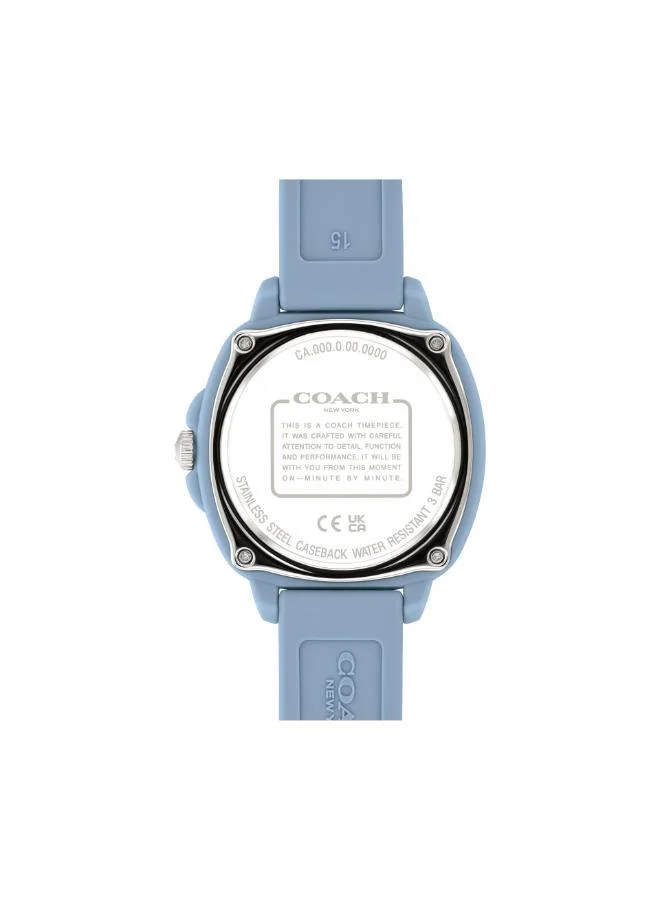 Coach 3-Hand Kitt Collection Watch For Women With Blue Silicone Bracelet - 14504475